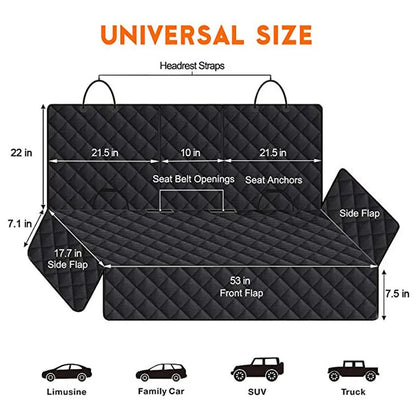 Waterproof Dog Car Seat Cover – Back Seat Protector